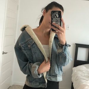 Asos oversized denim lined jacket US 4